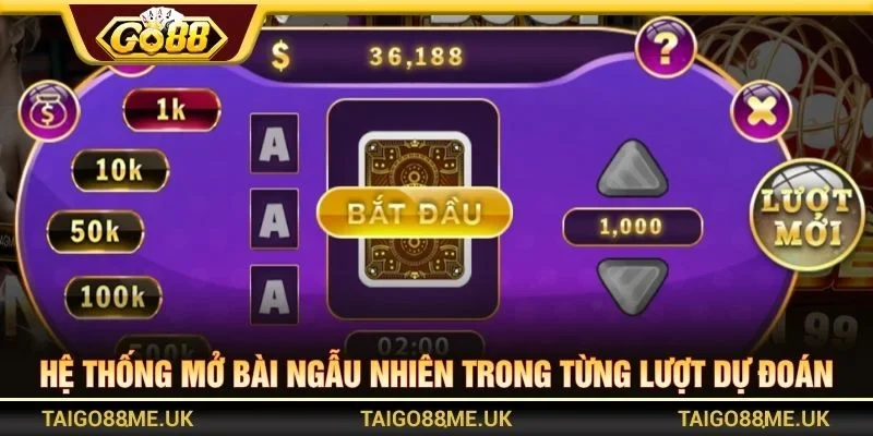 Hệ thống mở bài ngẫu nhiên trong từng lượt dự đoán