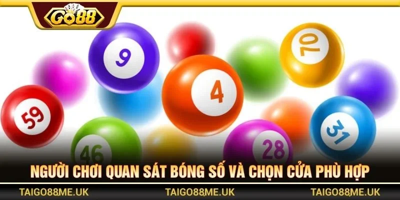 Người chơi quan sát bóng số và chọn cửa phù hợp